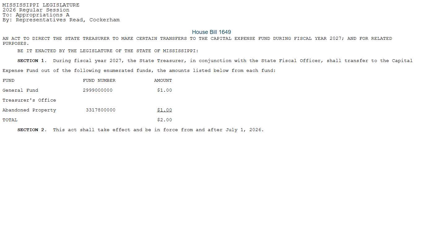 HB1649 (As Introduced) - 2026 Regular Session